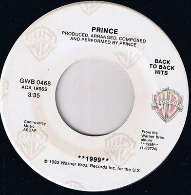 7inch Record PRINCE - 1999 / Little Red Corvette GWB0468 WARNER BROS. RE 1987 US Dance & Electronica Used