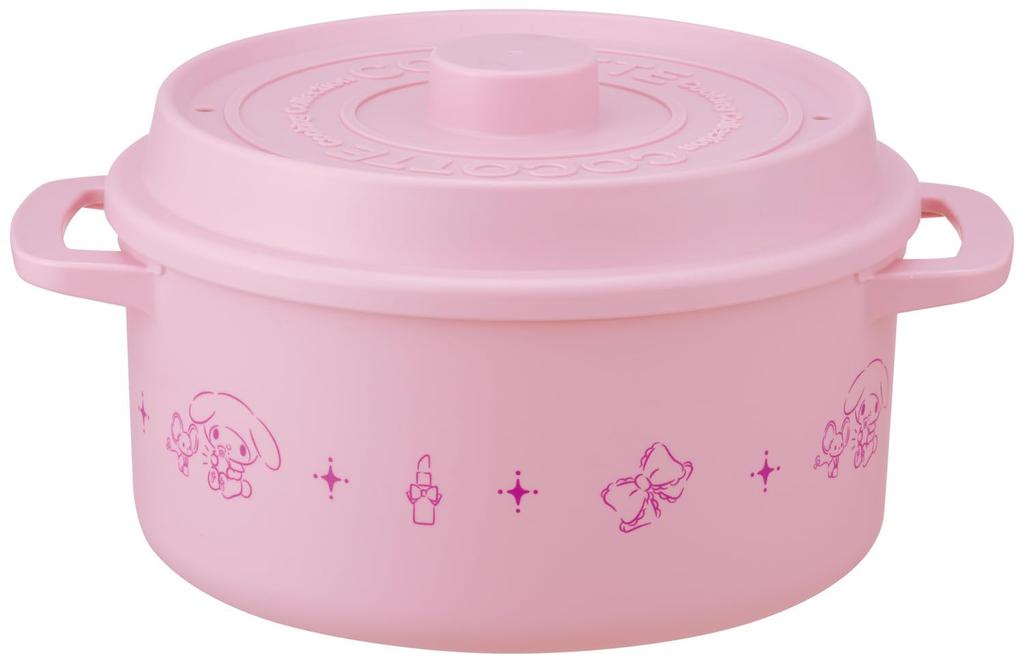 Skater Microwave Pot with Dishwasher 18cm Made in Sanrio My Melody Cocotte-Style Colander, Safe, 1600ml, Capacity, Japan, Design, MWCP2-A
