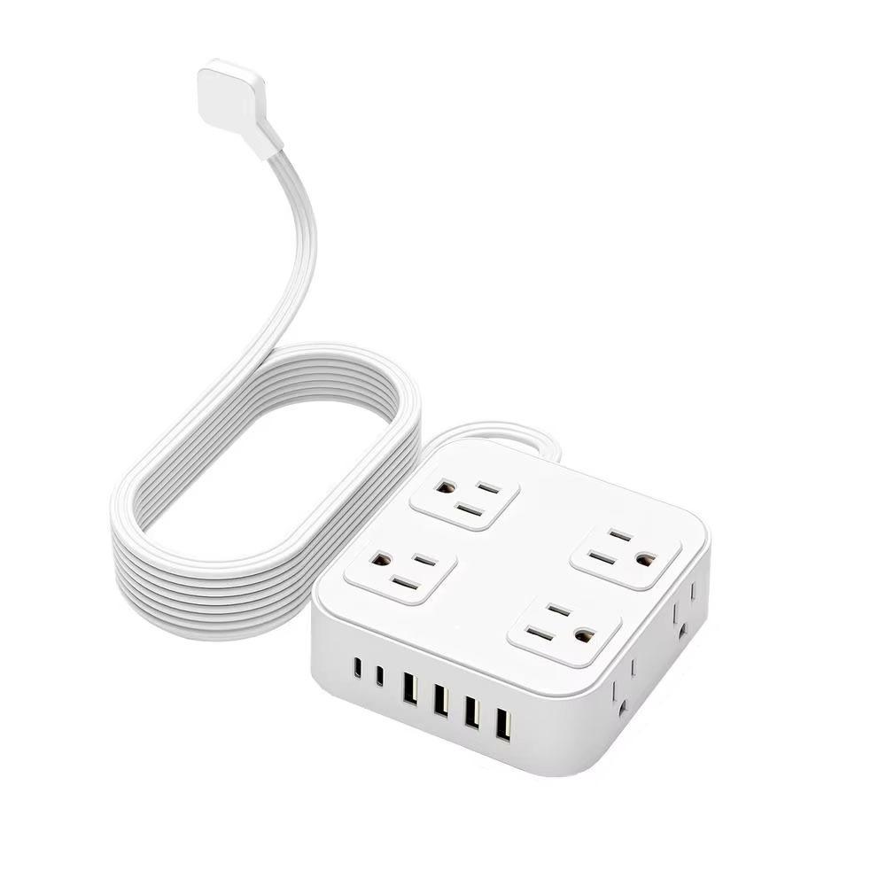 6 USB Ports 8 AC Outlets USB Ports Plug Strip Extender with Cable USB Charging Strip Phone