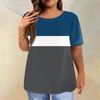 Women's Short Sleeve Shirt Round Neck Plus Size T Shirt Printed Casual Tops