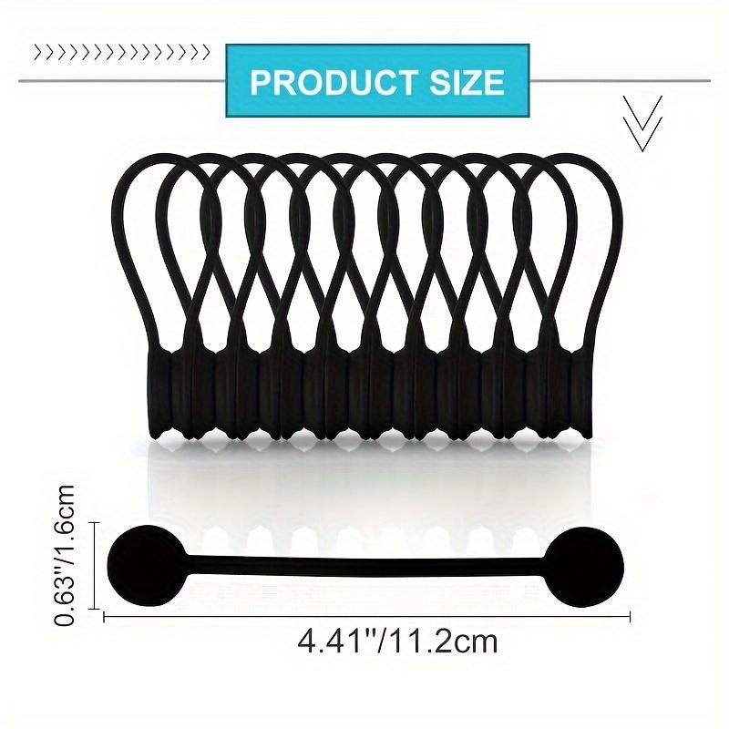 Magnetic Cable Clip - Black Magnetic Silicone Cable Organizer Cable Ties Reusable Cable Ties for Home, Kitchen, Office