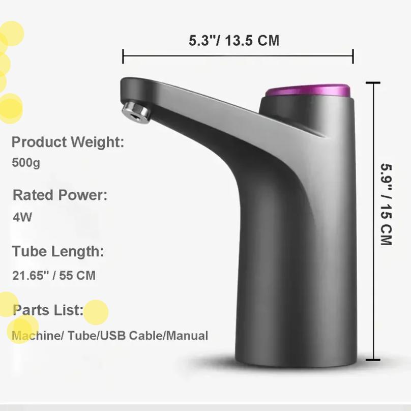 Dispenser d'acqua portatile da 5 galloni con ricarica USB - pompa elettrica automatica adatta per casa, ufficio e uso esterno