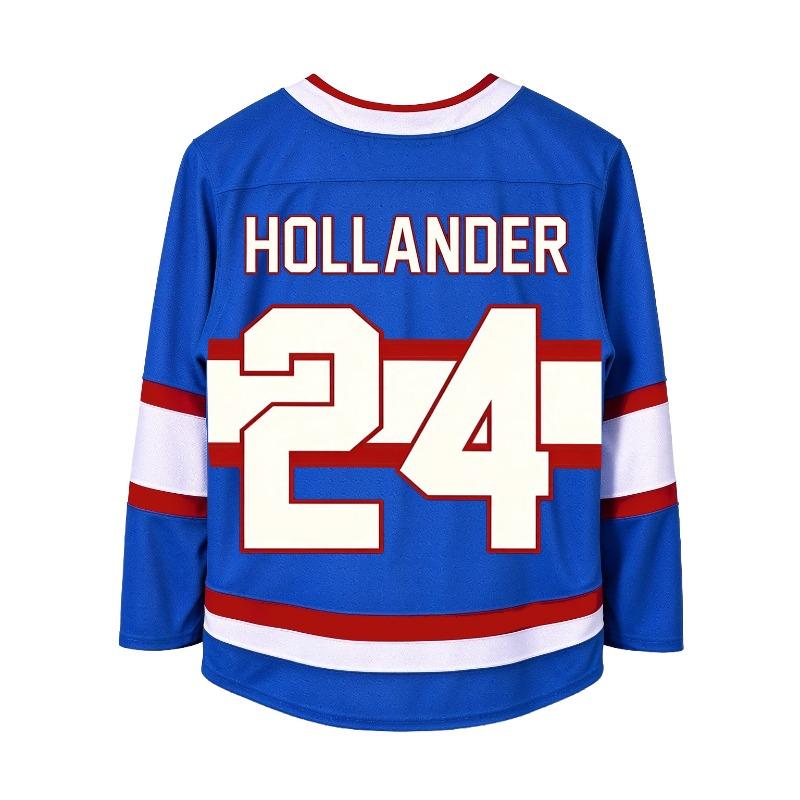 Shane Hollander #24 Hokejový dres Heated Rivalry Merch Montreal Metros Potisk Hokejové dresy Unisex Dlouhý rukáv Sportovní uniforma