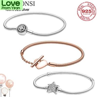 Nuova Vestibilità Originale Argento Sterling 925 Autentico Bracciale Pan Per Donna Principessa Stella Coppia Fai Da Te Moda Gioielli da Matrimonio