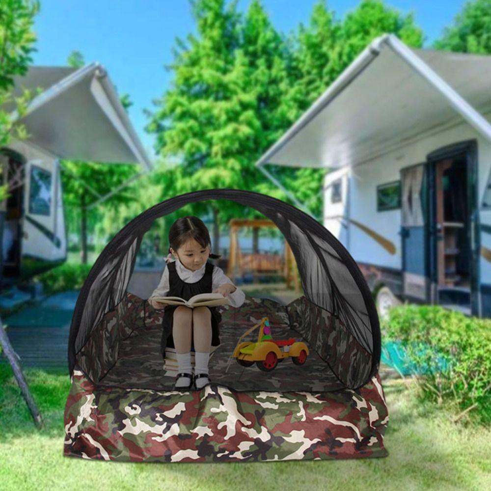 Faltbares Camo Camping Moskitonetz Zelt mit Bodengewebe Zelt Outdoor Moskitonetz Reißverschluss Einzelnes Tragbares Moskitonetz Reisen