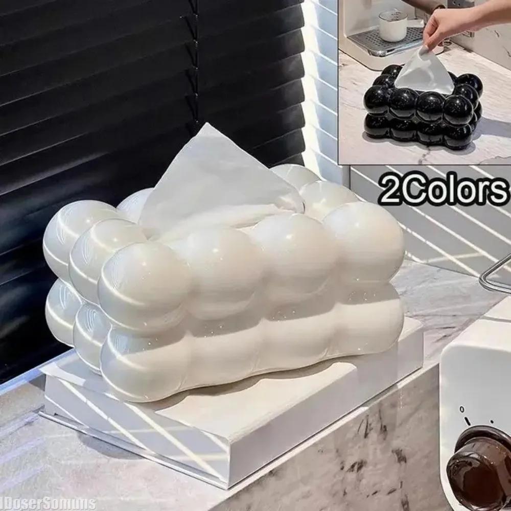 

Luxury Cream Tissue Box Holder for Dining Table Tissue Box Container Living Room Decoration Kitchen Storage Light чёрный