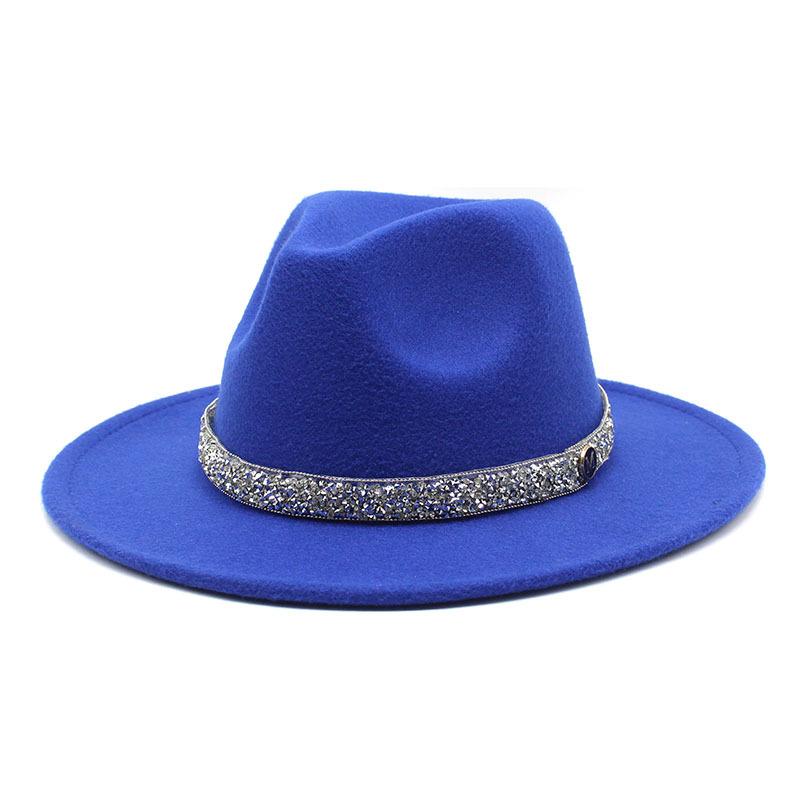 Spring And Autumn Simple Temperament Fairy Hat Woolen Hat Women'S Concave Travel Felt Top Hat