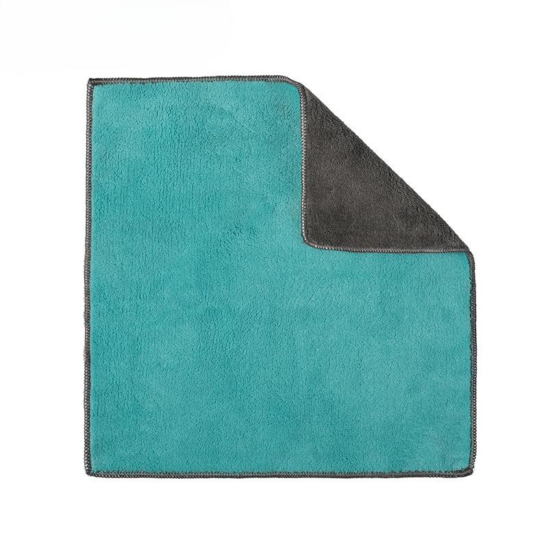 Coral Fleece Double-sided Dual-color Composite Square Towel High-density Car Wash and Cleaning Towel Thickened Fiber Absorbent Cleaning Cloth