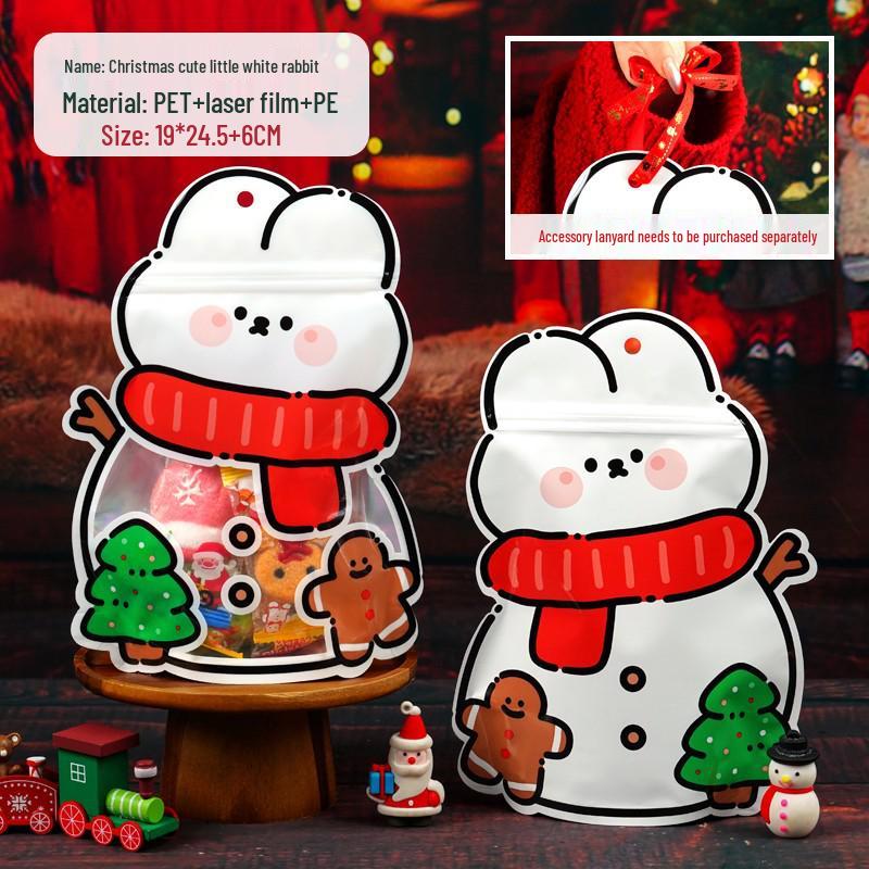 2024 Christmas Candy Gift Bags: Self-Sealing Snowman Holiday Socks Packaging