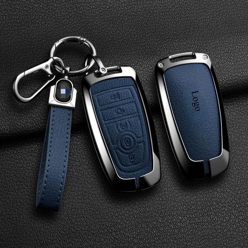 Pu Leather Car Key Cover for Ford Vehicles Focus/ Fiesta/EcoSport/Mondeo/ Kuga/ Edge