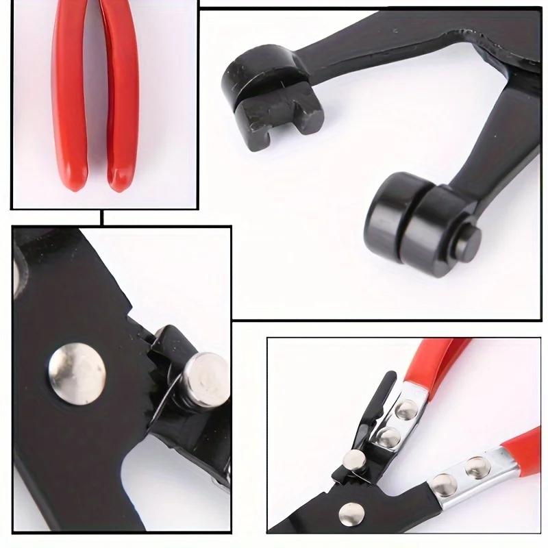 1pcsCar Tube Clamp Long Automotive Hose Clamp Pliers Straight Throat Tube Bundle Clamp Removal Tool Straight Smooth Handle Plier