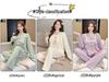 Spring & Autumn Women's Slimming Pajamas: Jacquard Long Sleeve & Pants Set, Sweet Plus Size, High-End Home Wear.