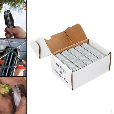 2500 Pieces Rings Galvanized Nails Pliers Staple for Fence Netting Binding