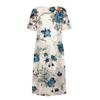 Women's Casual Dresses Printed Dresses Summer Dresses Printed Pleated Round Neck Midi Dresses Basic Classic Outdoor Daily Short Sleeve Loose Dresses