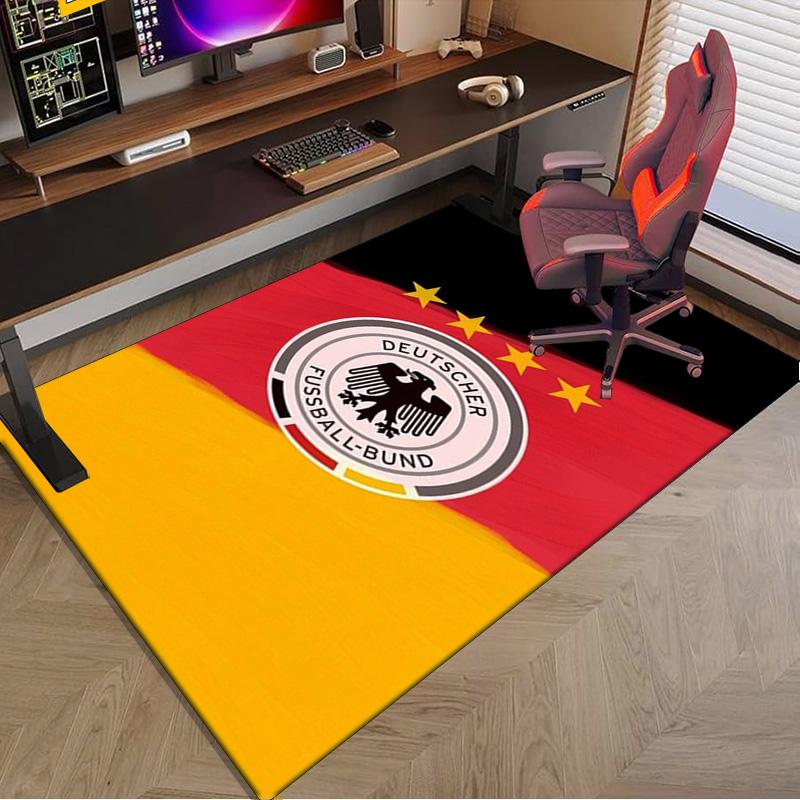 German Football Emblem Printed Area Rug for Office, Chair Rug, Decorative Carpet Floor Mat, Large Size Fan gifts Christmas gifts