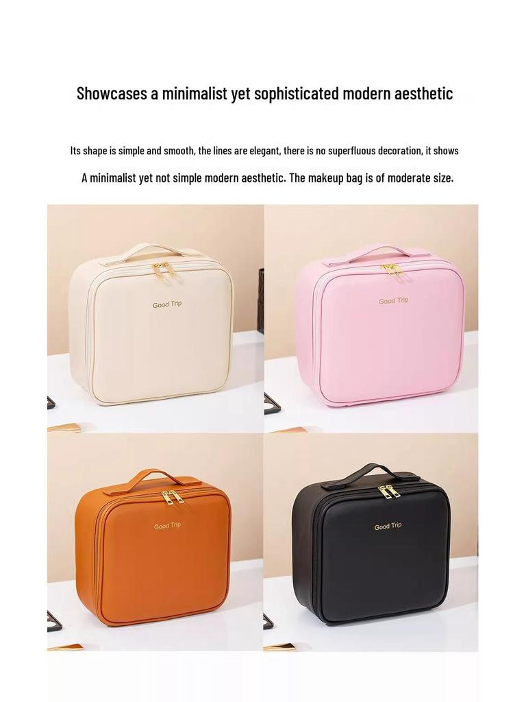 Portable LED Makeup Case with Large Mirror and Handle