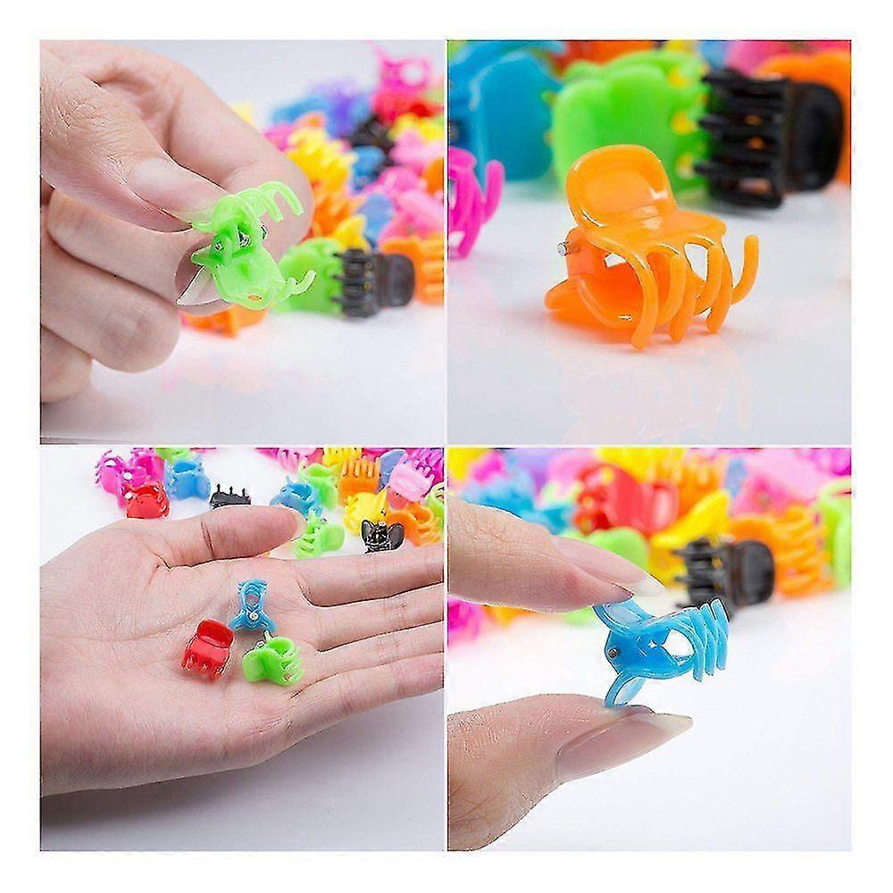 100 Pezzi Mini Fermagli per Capelli Pinze per Capelli Spille per Capelli in Plastica Accessori per Capelli Per Bambine Donne Neonato Bambino (colore casuale
