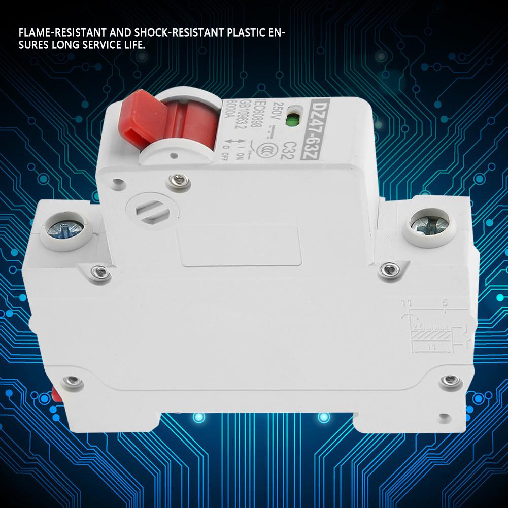 DZ47 63Z 1P 32A DC Miniature Circuit Breaker Leakage Protection Air Switch