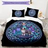 Cybernetic Canine Circle Pattern Bedding,Quilt Set Quilt Cover Pillowcase Home Birthday Gift (1 * duvet cover + 2 * pillowcase, without core)