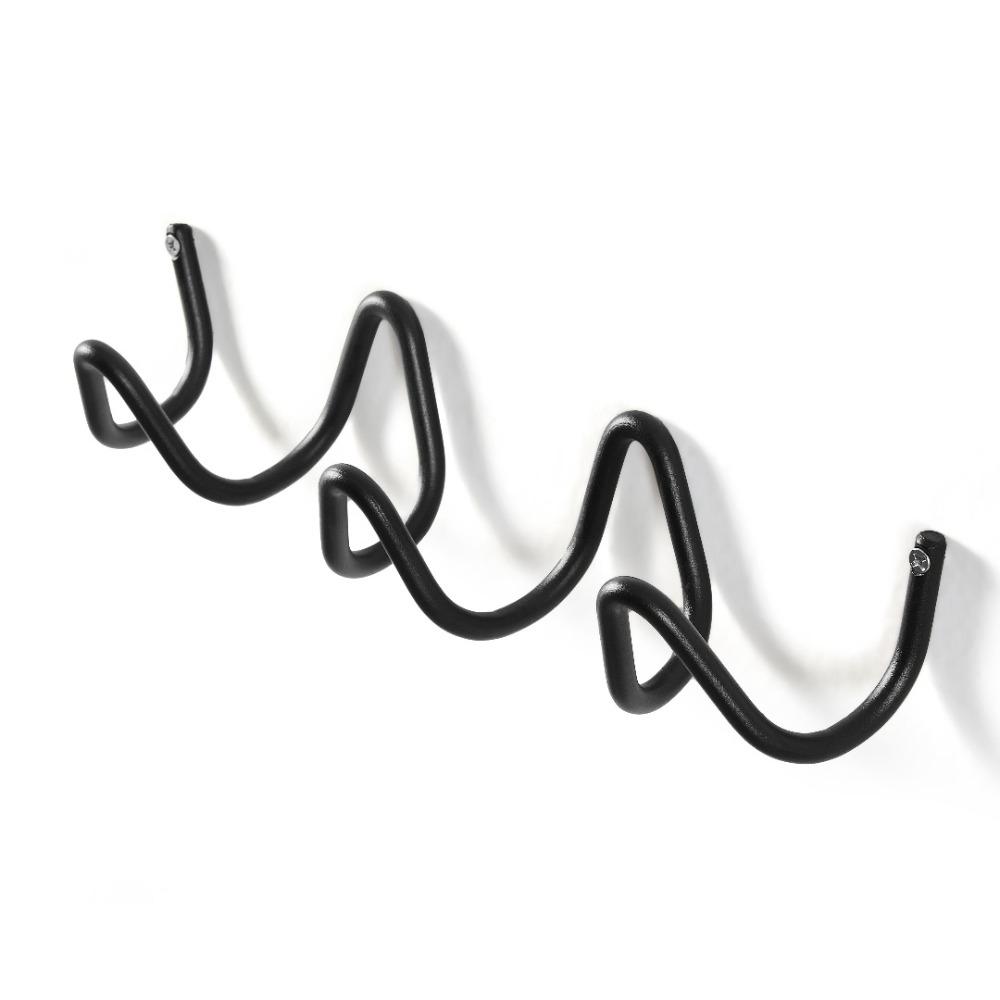 

Waterproof Metal Wall Hook Minimalist Sundries Storage Holder Key Hook Rack Home Decor Black 3Hooks