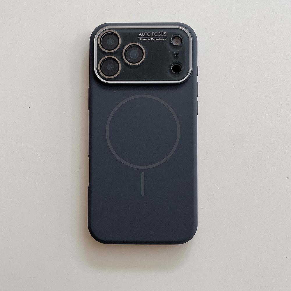 Advanced Liquid Silicone Phone Case for IPhone Air 17 16 15 14 Pro Max for Magsafe Magnetic Charging Glass Lens Protective Cover