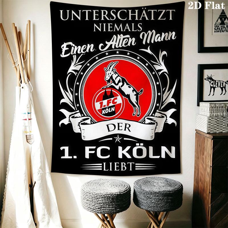 1. FC Köln Wall Hanging Printed Fabric Blanket Decorative Tapestries for Bedroom Living Room Home Decor