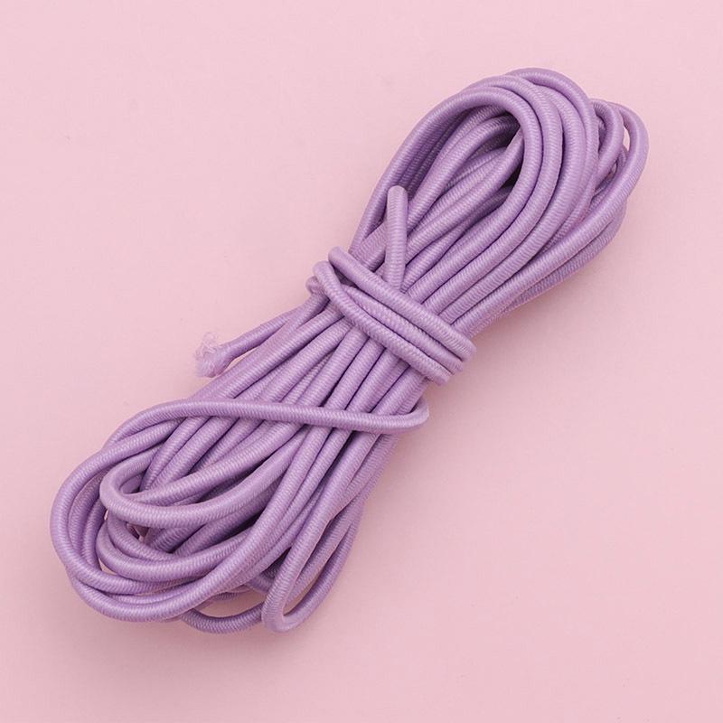 Colorful Round Elastic Cord for Hoodie and Pant Cuffs, Waist Drawstring, High-Elasticity Rubber Latex Thread Elastic Band