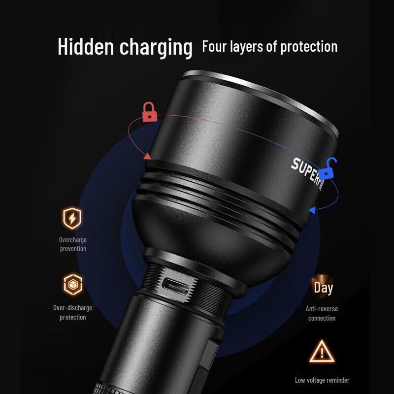 SupFire D18 High-Power Rechargeable Flashlight
