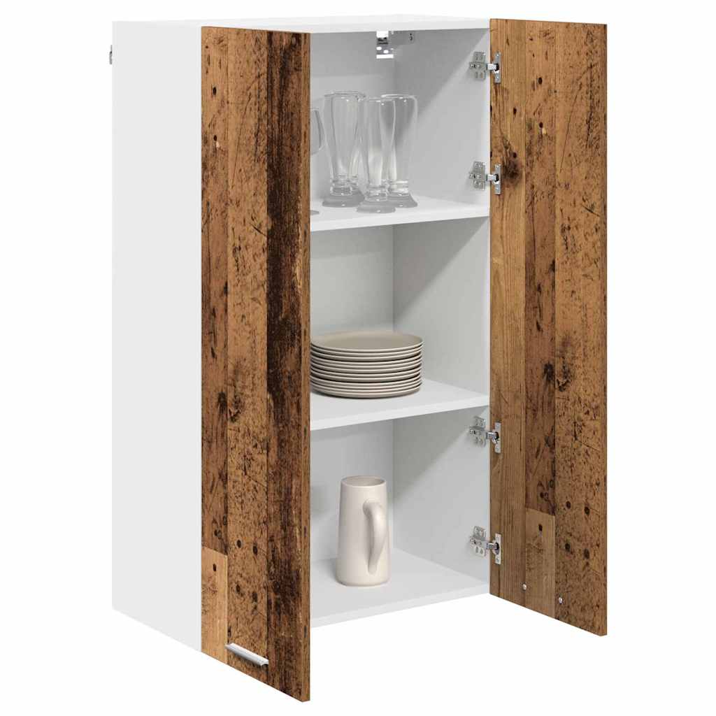 Hanging Cabinet with Door Rustic Wood Finish 60 X 31 X 100 Cm Engineered Wood