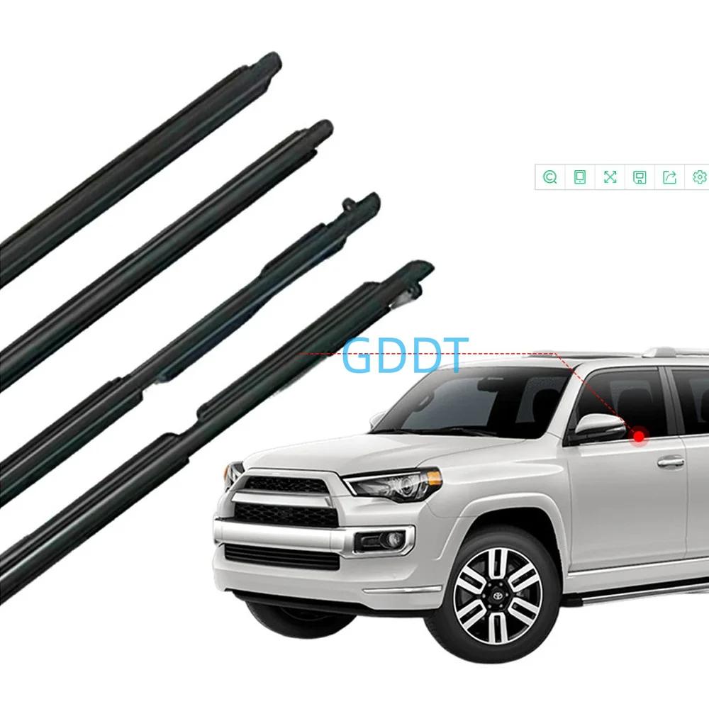 4 Pezzi Guscio in Gomma per Finestrini Nero o Cromato per Toyota 4Runner 75711-35011 2009-2020 Guarnizione Vetro Esterna
