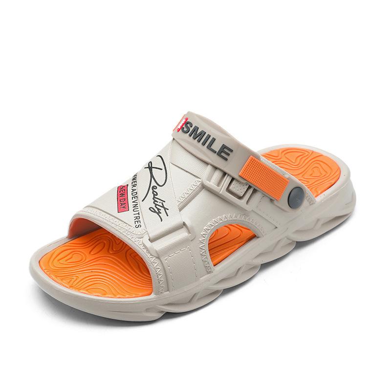 Slippers Men's Summer One-word Drag Dual-purpose Men's Slippers Foreign Trade Large Size Fashion Men's Outer Wear Cool Slippers Slippers
