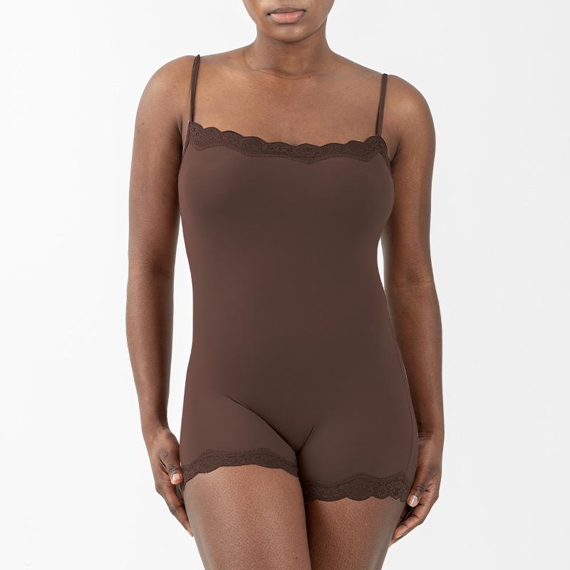 European & American Lace Suspender Bodysuit – Sexy, Breathable, Skin-Friendly Nude Sportswear