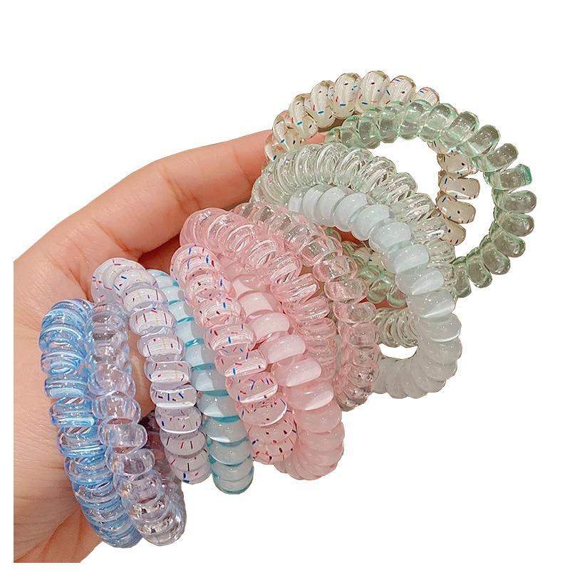 Korean High-Quality Summer Fresh Telephone Cord Scrunchie - Cute & Durable Hair Tie for Women