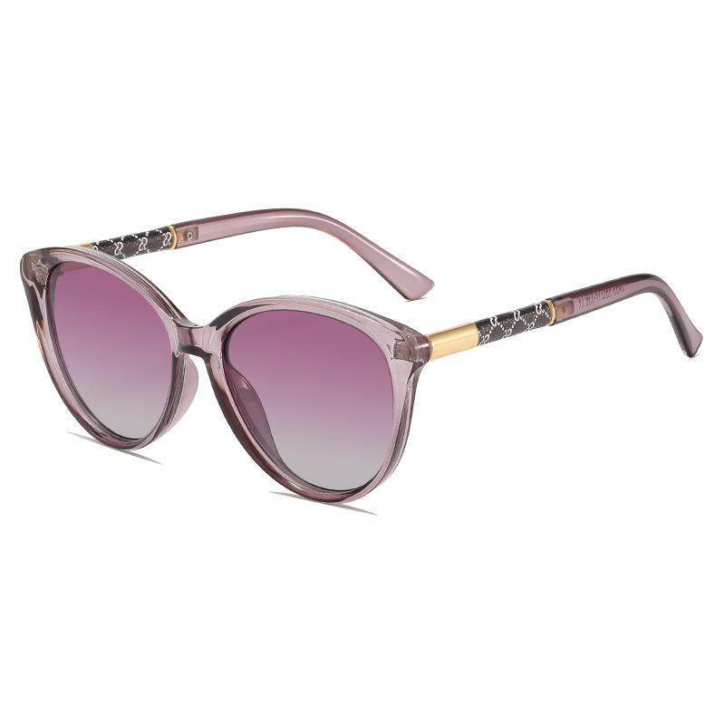 New women's polarized sunglasses, UV-proof driving cat eye glasses, European and American fashion retro sunglasses