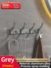 No Drill of Door Hooks, Space Aluminum, Non Perforated Bathroom Hooks, Bedroom Storage, Clothes Hanger Hooks, Wall Clothes Hook