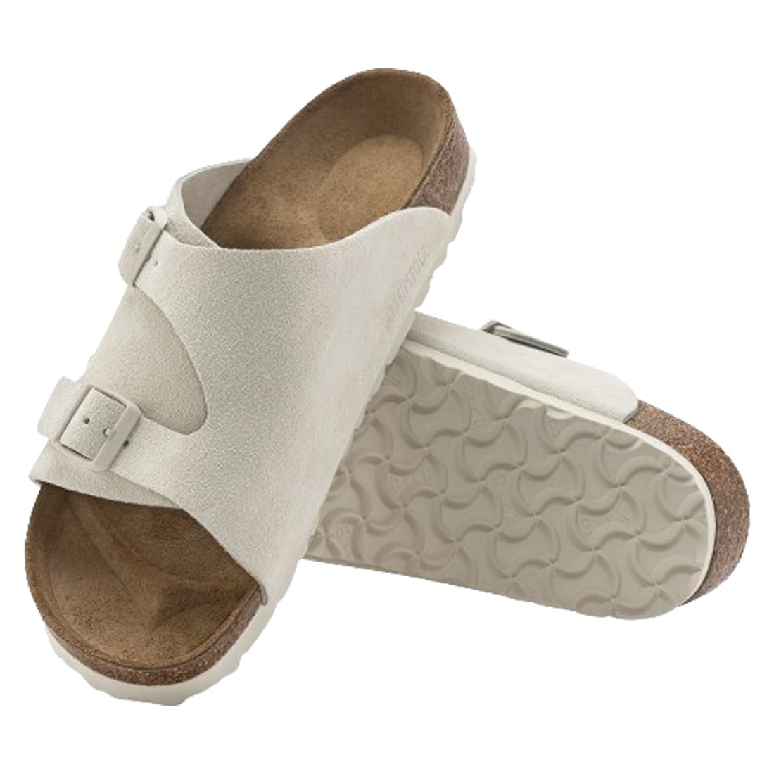 

Sandals Strap Zurich Suede Leather White Unisex 1025028 Regular [Birkenstock] Antique_White EU42(27.0cm)