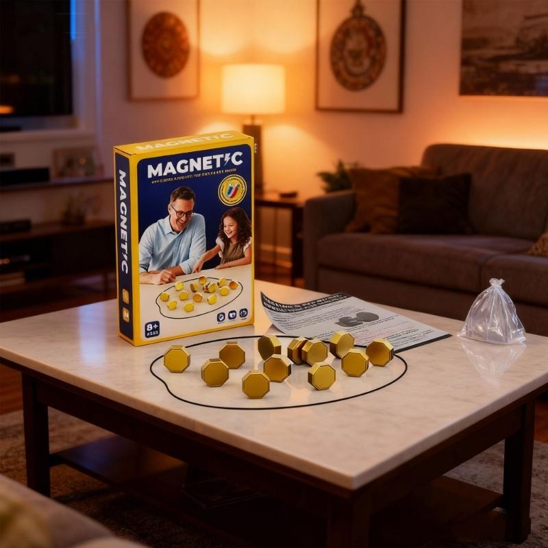 Magnetic Chess Game, Magnetic Chess Set with Pieces, String, Magnetic Chess Strategy Game, Portable Intellectual Battle & Strategy Board Game, for