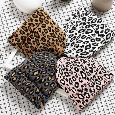 Fashion Leopard Crochet Hats for Adult Women Men WinterKnit Hat Super Warm Cap High Quality