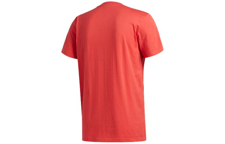 adidas T Shirts Men's Honor Red Crew Neck Moderate Straight Fit FT8837