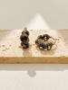 High-end Artificial Crystal Electroplated Brass Ear Buckles Are Elegant, Light Luxury and Niche Design Accessories