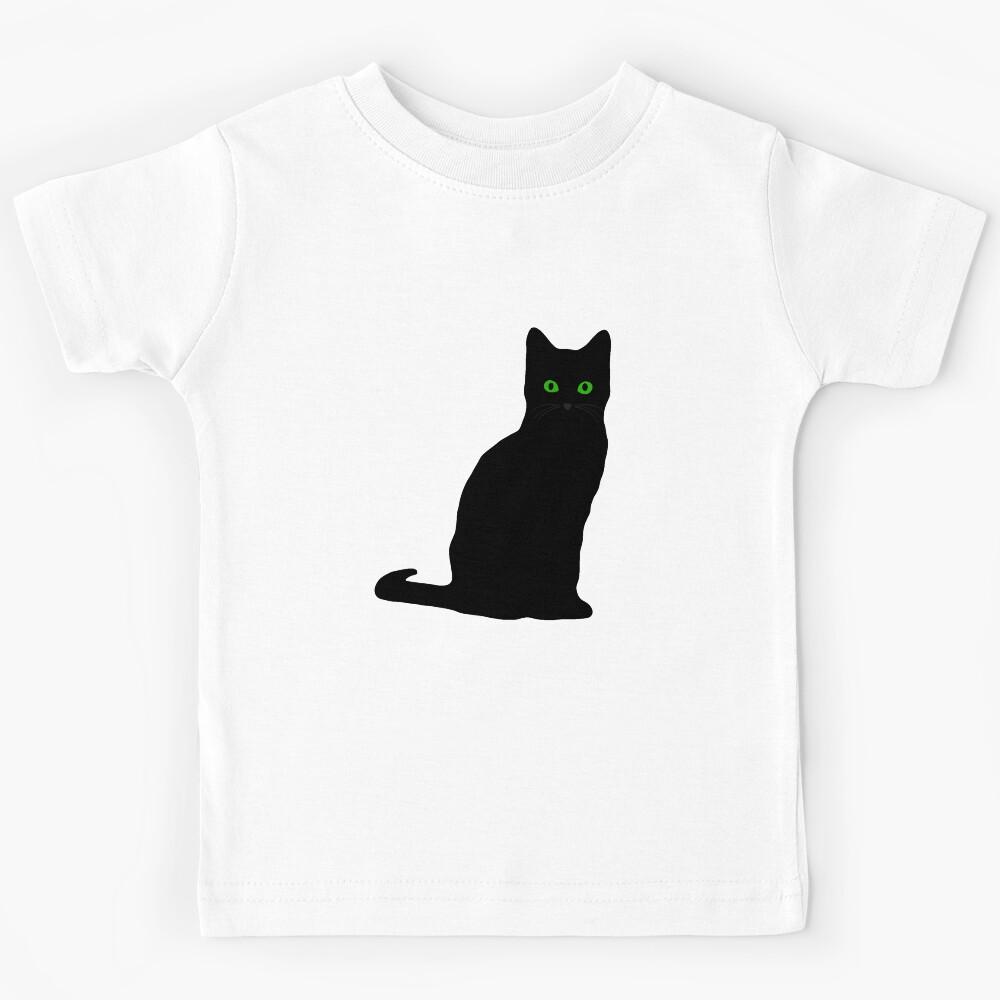 Cute Black Cat Kids T-Shirt 160