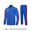 Kinder Herfst Winter Warm Voetbal Trainingspak - Jas met Lange Mouwen en Pluche Voering met Teamopdruk voor Jongens en Meisjes