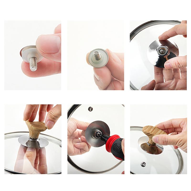 Universal Pot Lib Knobs Caps Bakelite Heat-Resistant Cooking Pan Lid Covers Replacement Lifting Handle Kitchen Cookware Handgrip