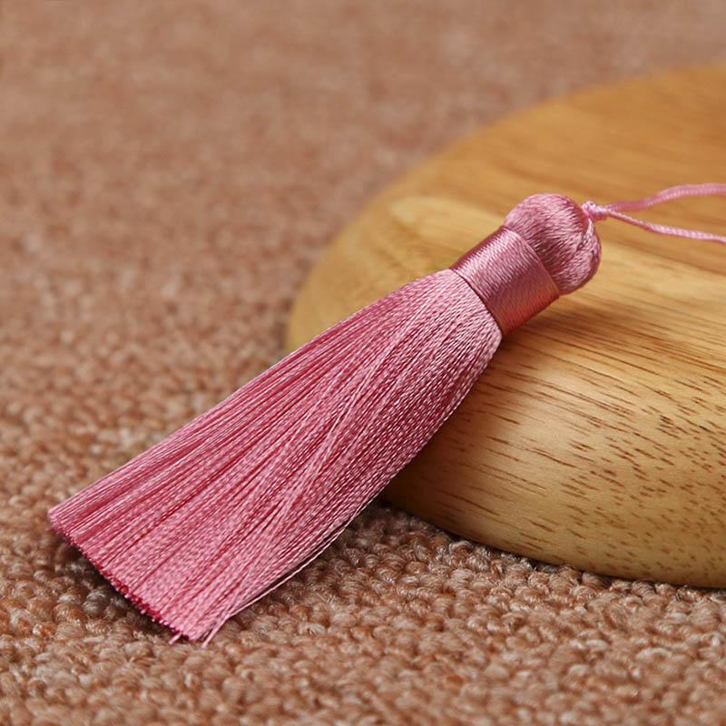 10pcs 8cm Tassel Earrings Polyester Silk Brush Pendant Earring Charm Satin Tassel DIY Jewelry Making Findings Handmade Craft