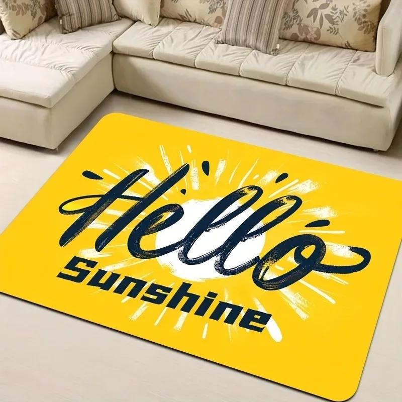 1PC Flower and Bird Pattern Door Mats Kitchen Rugs Non-Slip Pop Design Bedroom Rugs Bath Mat Carpet for Home Sink Laundry Decor