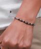 Blancier Noir Steel Bm257B1216 Onyx Natural Gemstone Chain Men'S Bracelet