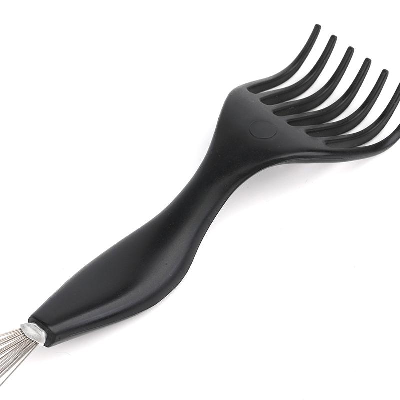 1 buc Perie de păr pieptene cu mâner din plastic Perie de curățare Dispozitiv de curățare cu gheare cu cap dublu pentru îndepărtarea părului Accesorii de curățare pentru frumusețe încorporate