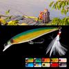 9CM/6.7G Minnow Fishing Lure with Tongue Hooks Hard Artificial Swimbait Freshwater Saltwater Trout Bass Fishing Accessories