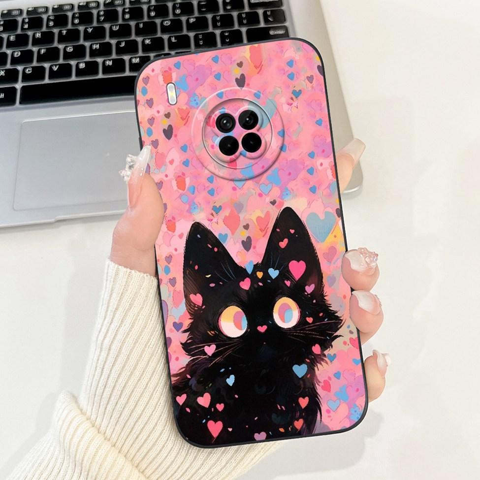 For Huawei Y9a Case Fashion Cute Cartoon Luxury Flowers Silicone Back Cover For Huawei Y9a Phone Case Shockproof Bumper FRL-L22