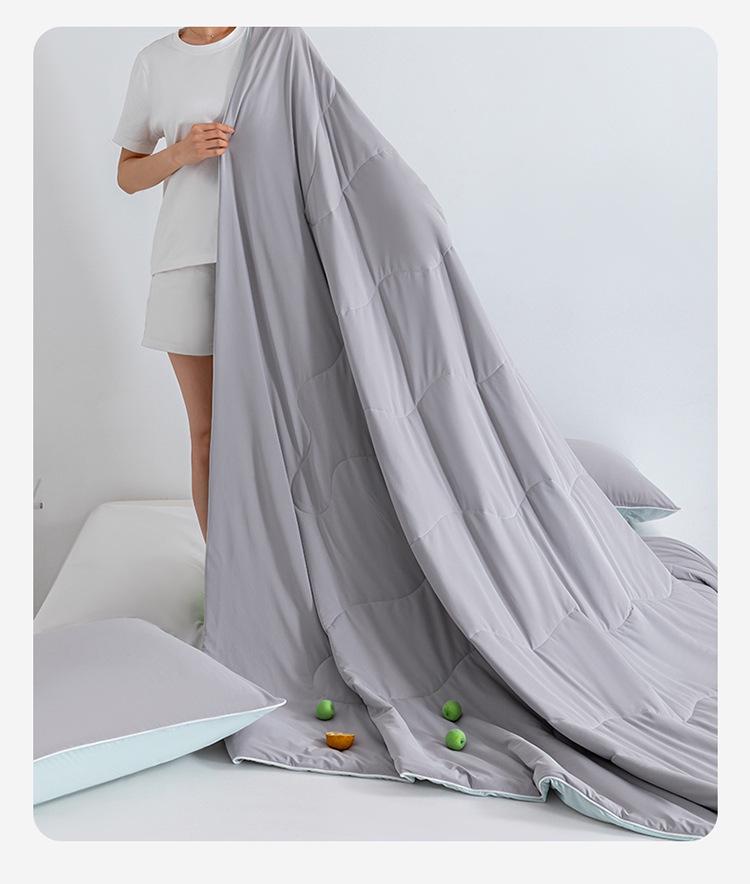 Class A Soybean Fiber Summer Quilt - Solid Color, Simple Style, 200x230x250cm for Home or Dorm
